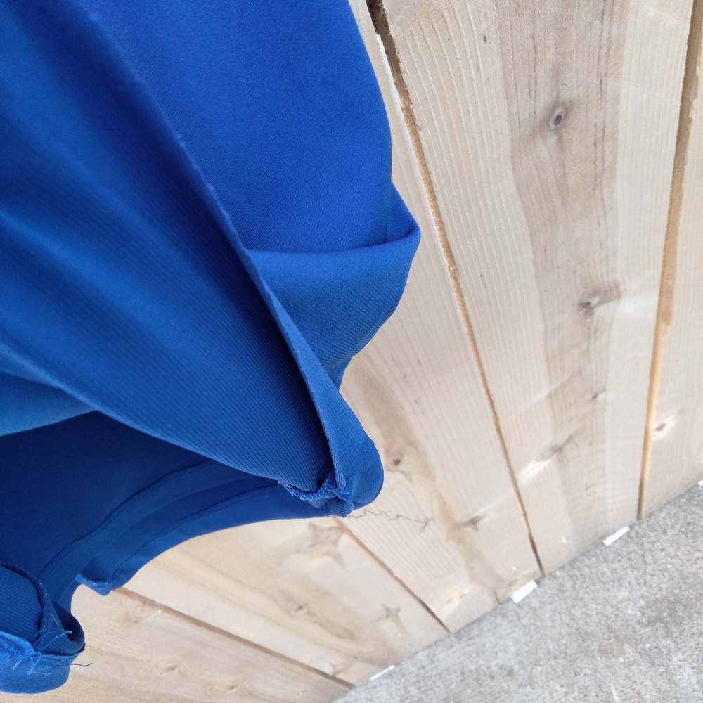 Alexa B Royal Blue Faux-Wrap Midi Dress Women's Size 8 V-Neck - Picture 8 of 14